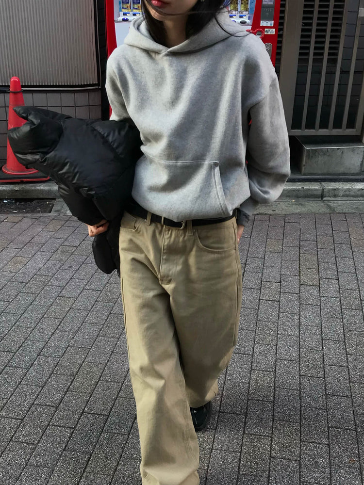 鉚釘細節基礎連帽衛衣