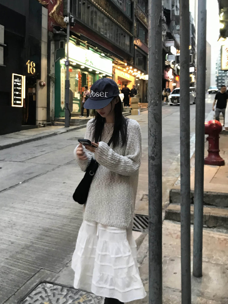 微傘層次感抽繩中裙