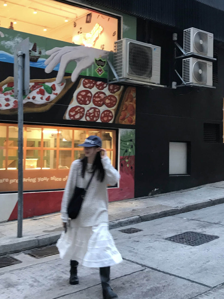 微傘層次感抽繩中裙