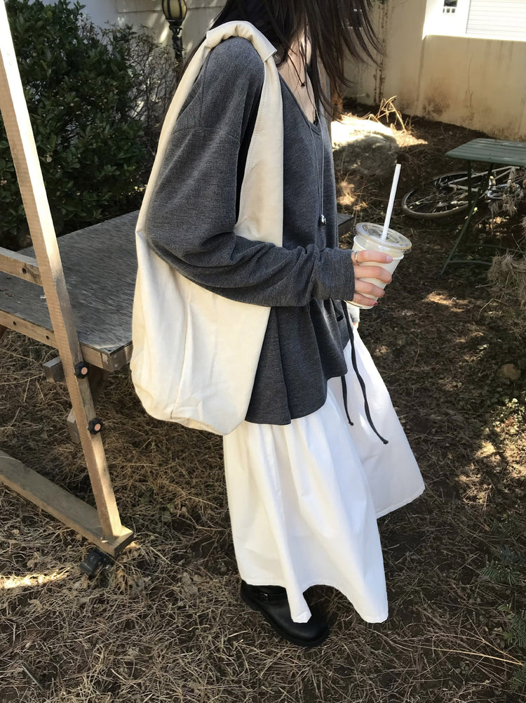 V領綁帶修腰細節上衣