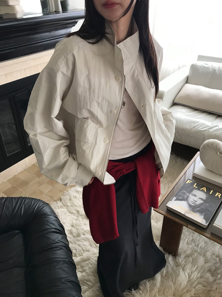 高質立領排鈕細節外套