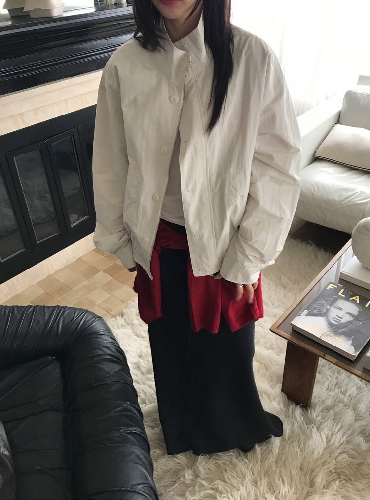 高質立領排鈕細節外套