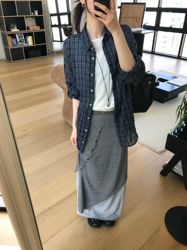 雙層扣鈕設計感及踝裙