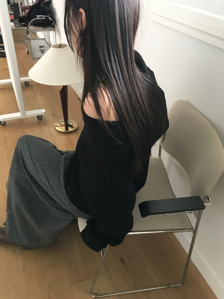 反折條紋抽繩細節及踝裙