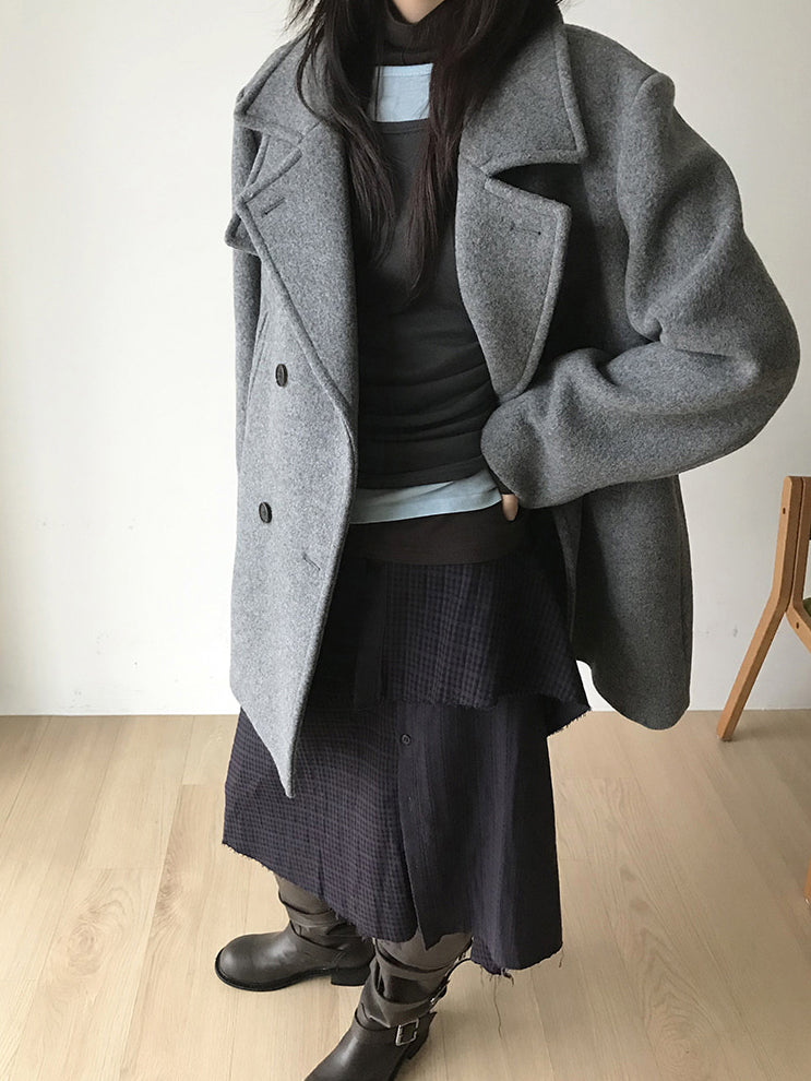 撞色層次感兩件式上衣