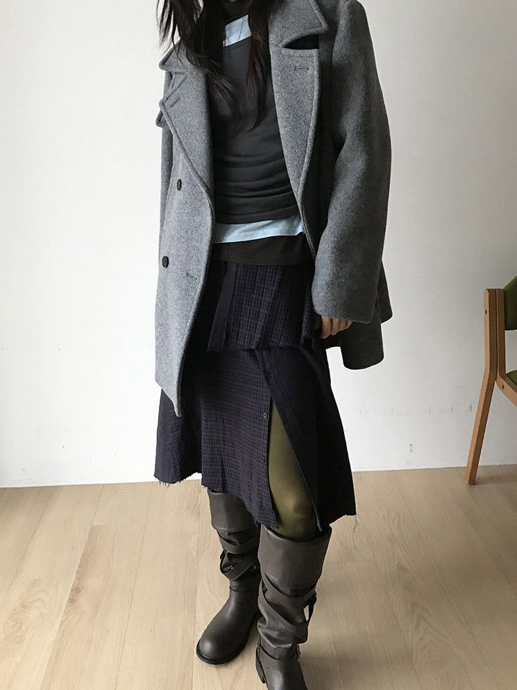 撞色層次感兩件式上衣