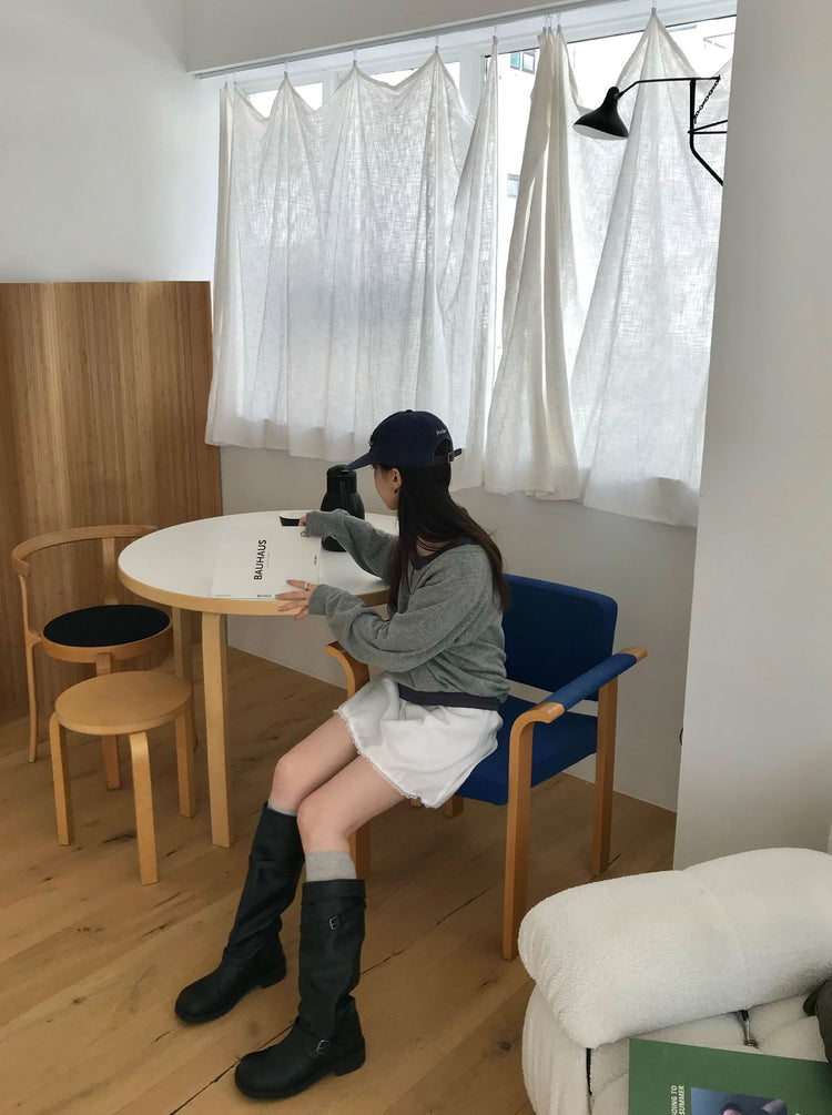 光澤感蕾絲邊細節短裙