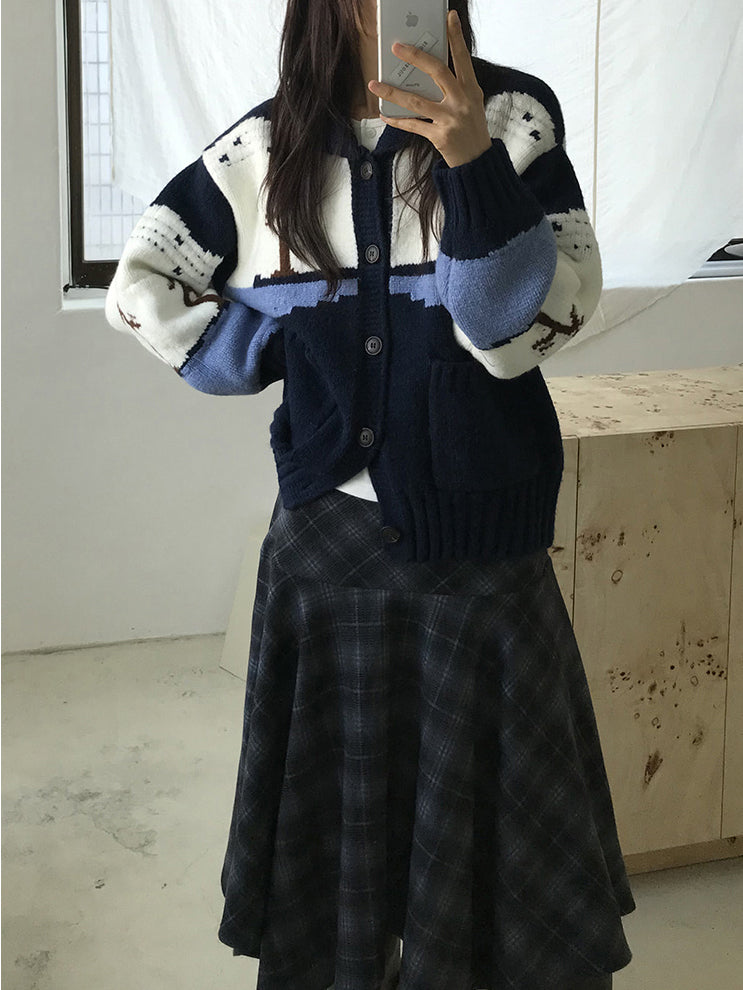 格紋不規則下擺半裙