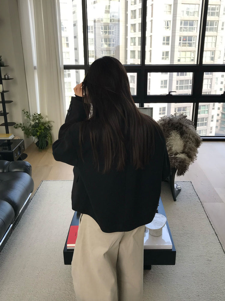 復古紋理翻領排鈕外套
