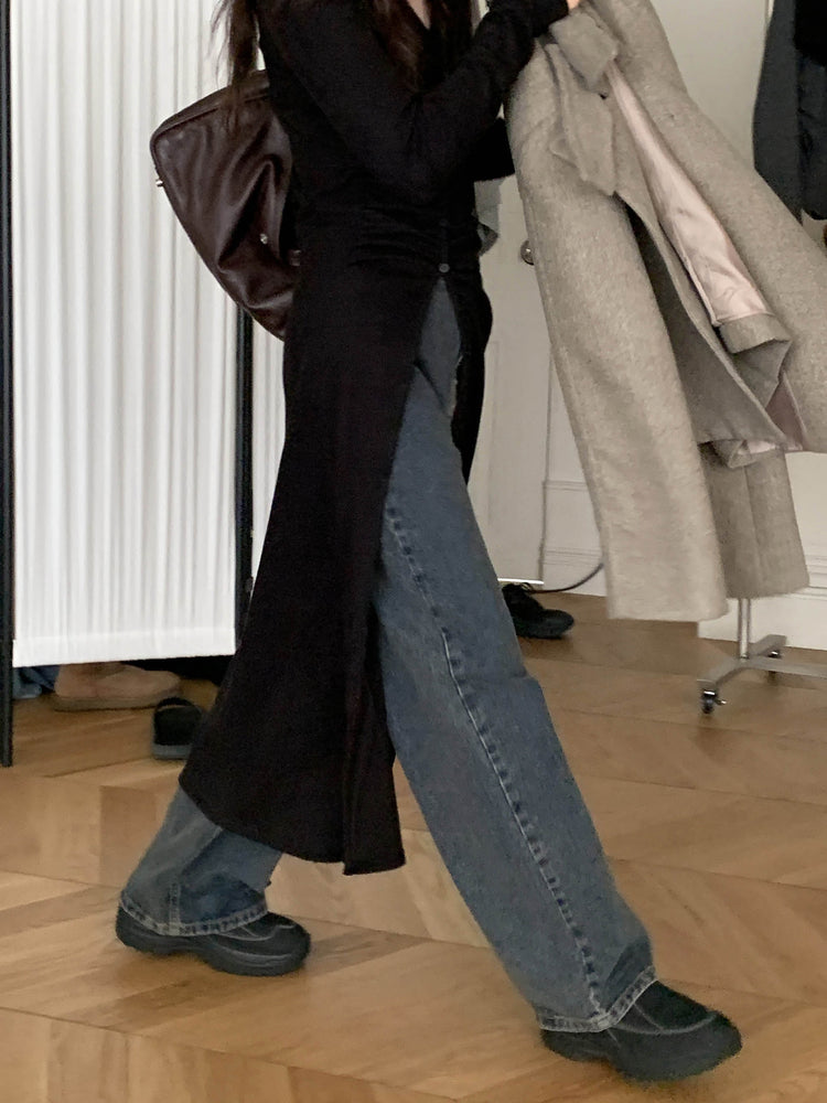 經典美色直腿牛仔褲