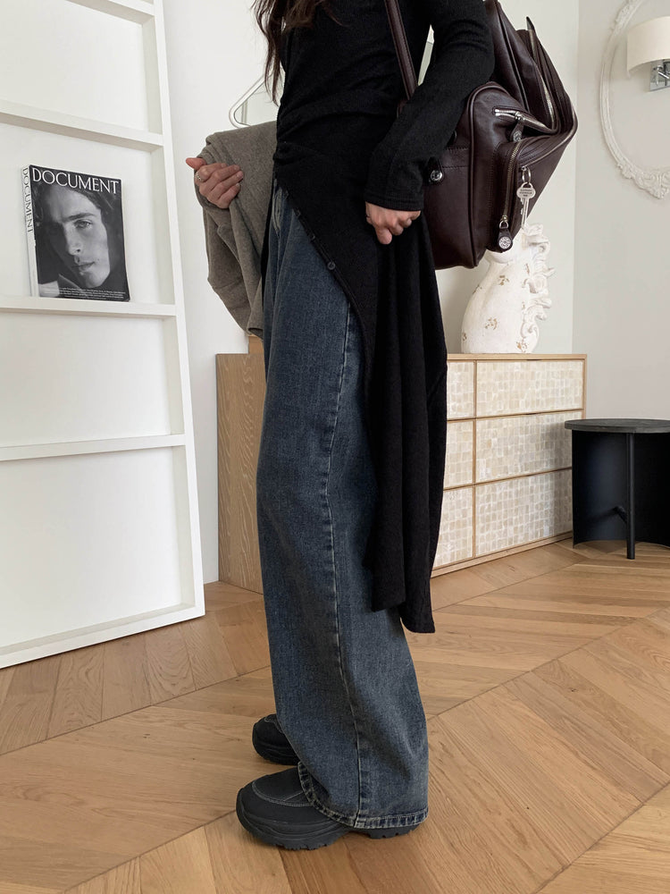 經典美色直腿牛仔褲