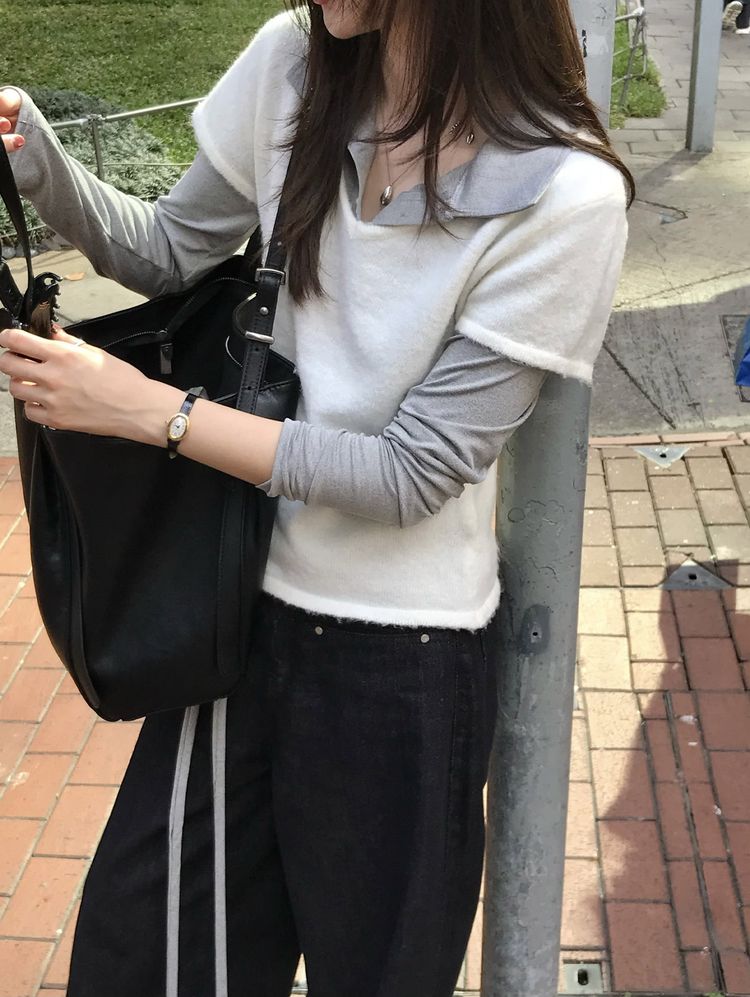 基礎V領針織上衣