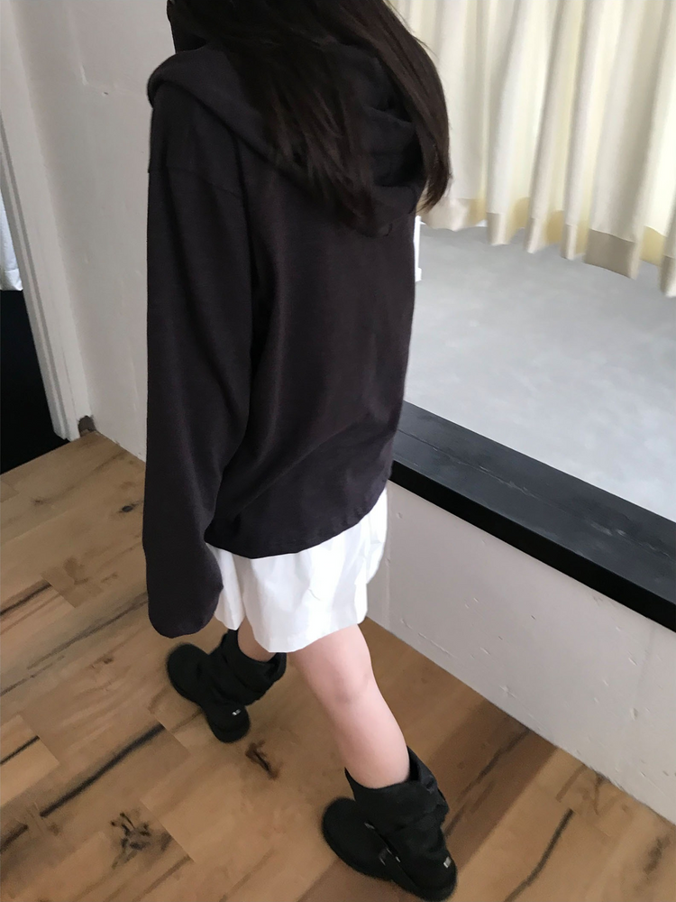 初秋雙拉鏈連帽外套
