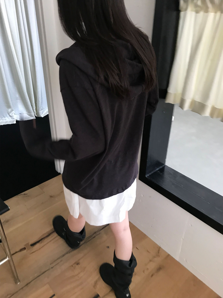 初秋雙拉鏈連帽外套