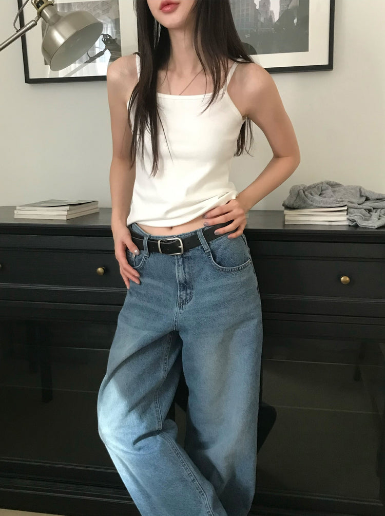 經典美色直闊牛仔褲