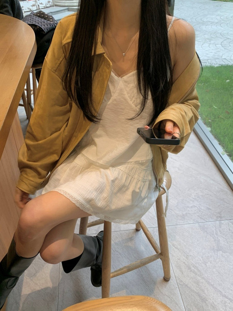 微透膚雙層細節上衣