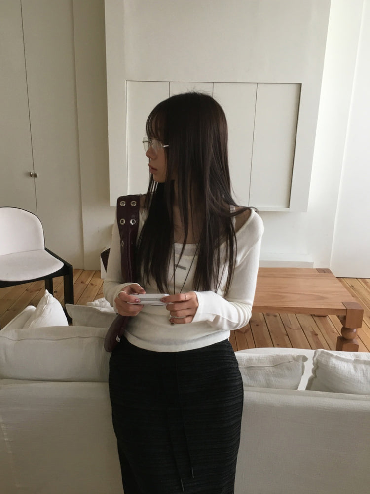 微透羊毛鐵扣細節上衣