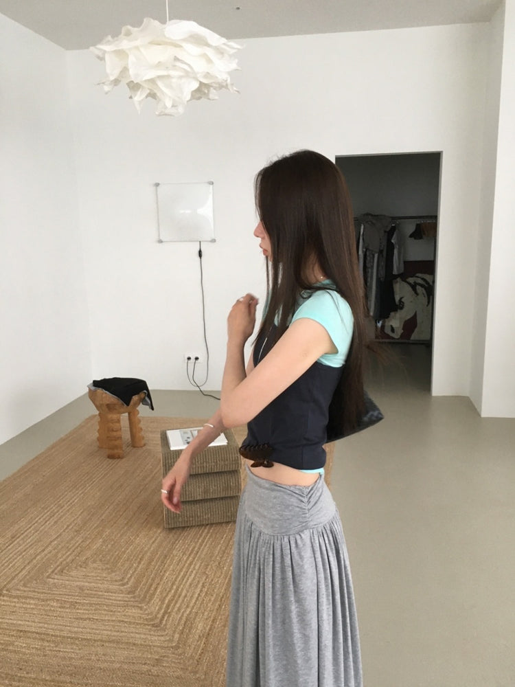 簡約美色修身背心