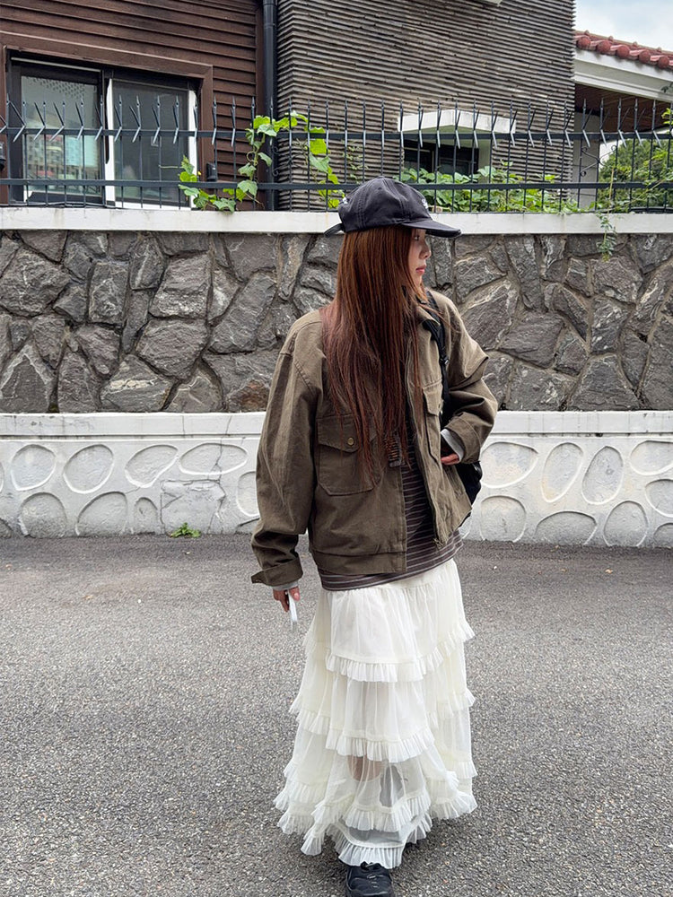 仙氣微透層次感傘型紗裙