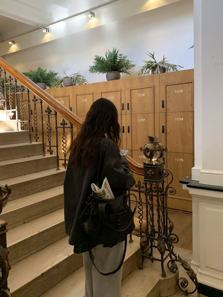 Unisex洗水復古口袋細節外套