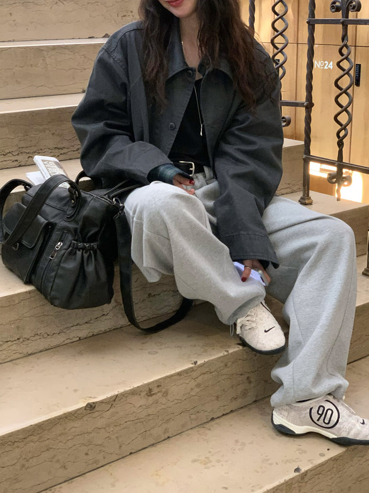 Unisex洗水復古口袋細節外套