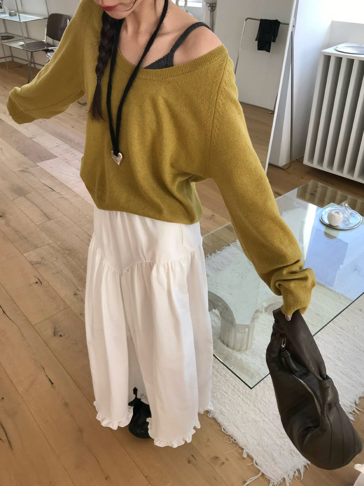 交疊蕾絲捲邊細節背心