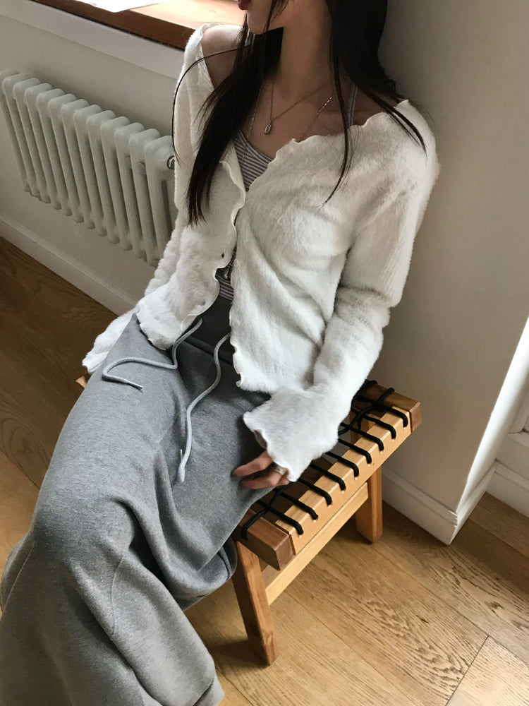 掛脖條紋修身上衣