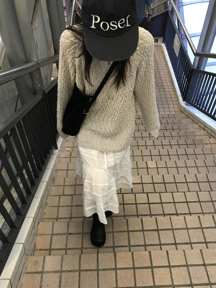 顆粒質感細節顯瘦針織衫