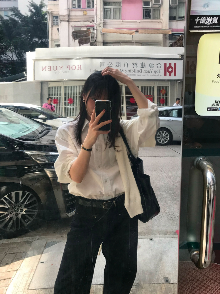 經典基礎棉質寬鬆襯衫