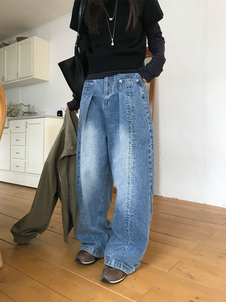 美色條紋撞色上衣