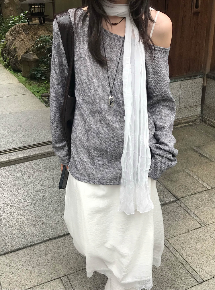 蕾絲邊紋理細節連身裙