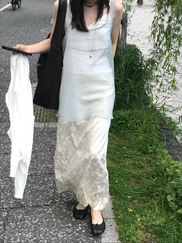 光澤感暗花紋理直裙