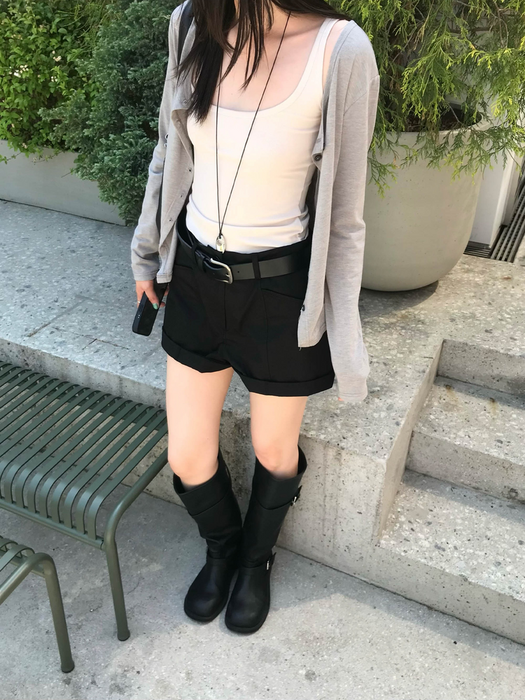 美色圓領排鈕外套