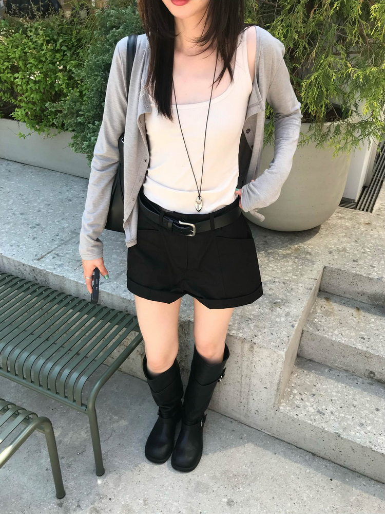 美色圓領排鈕外套