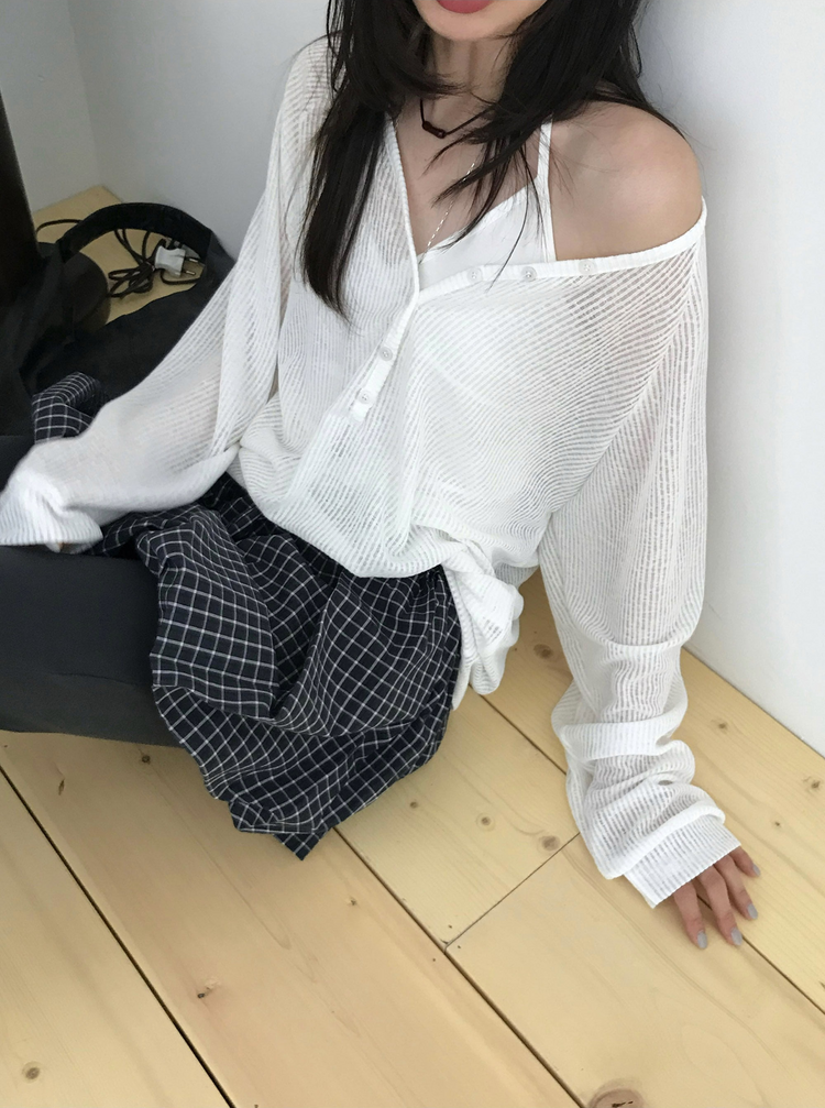 彈性側小開叉七分褲