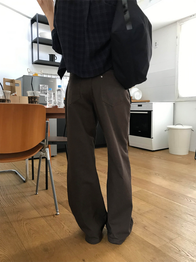 美色極簡低腰修身直褲