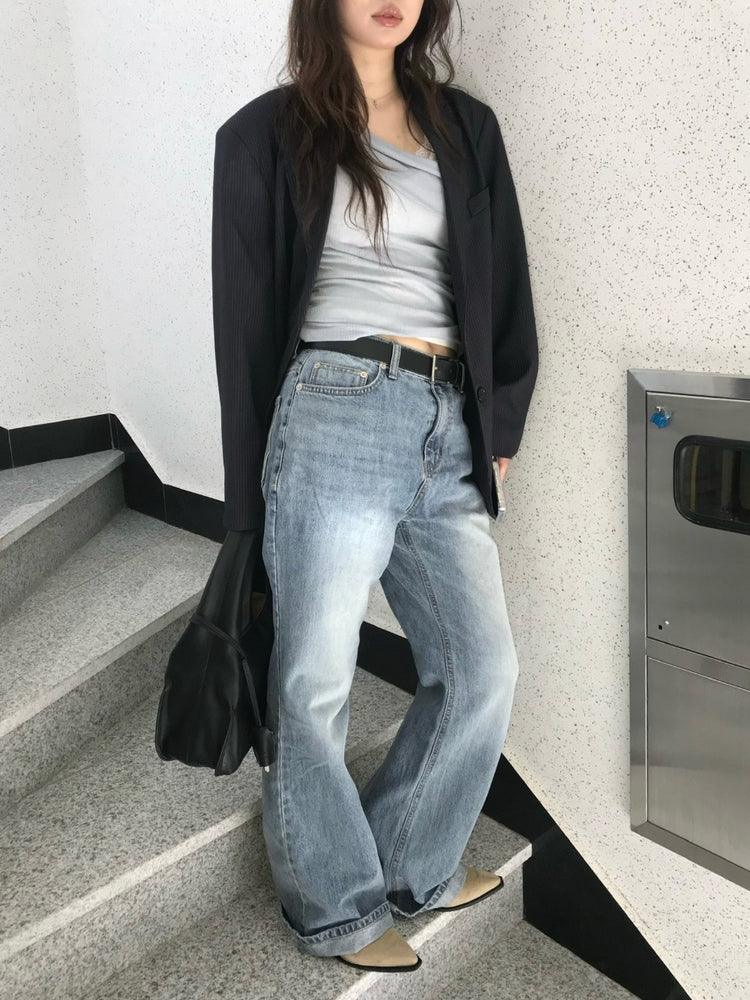 V領蕾絲邊細節背心