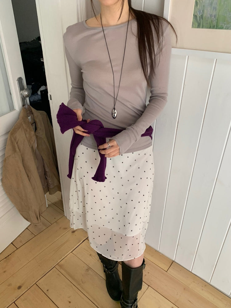 微透美色後開叉上衣