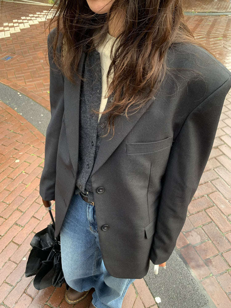 復古美刷色微鬆直筒牛仔褲