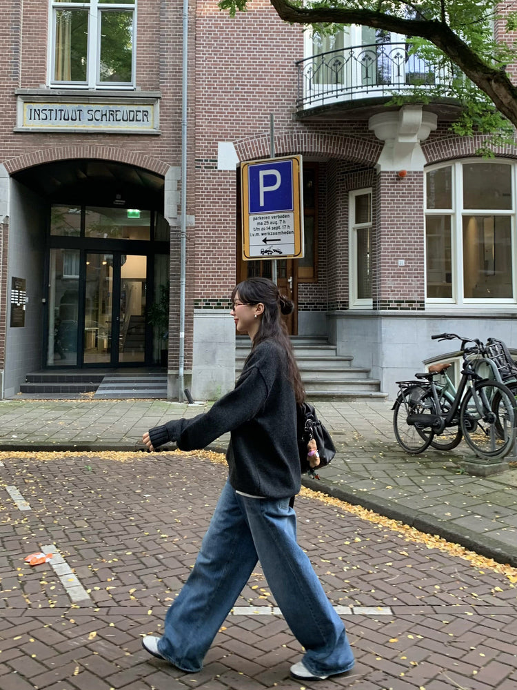 高質字母印花針織毛衣