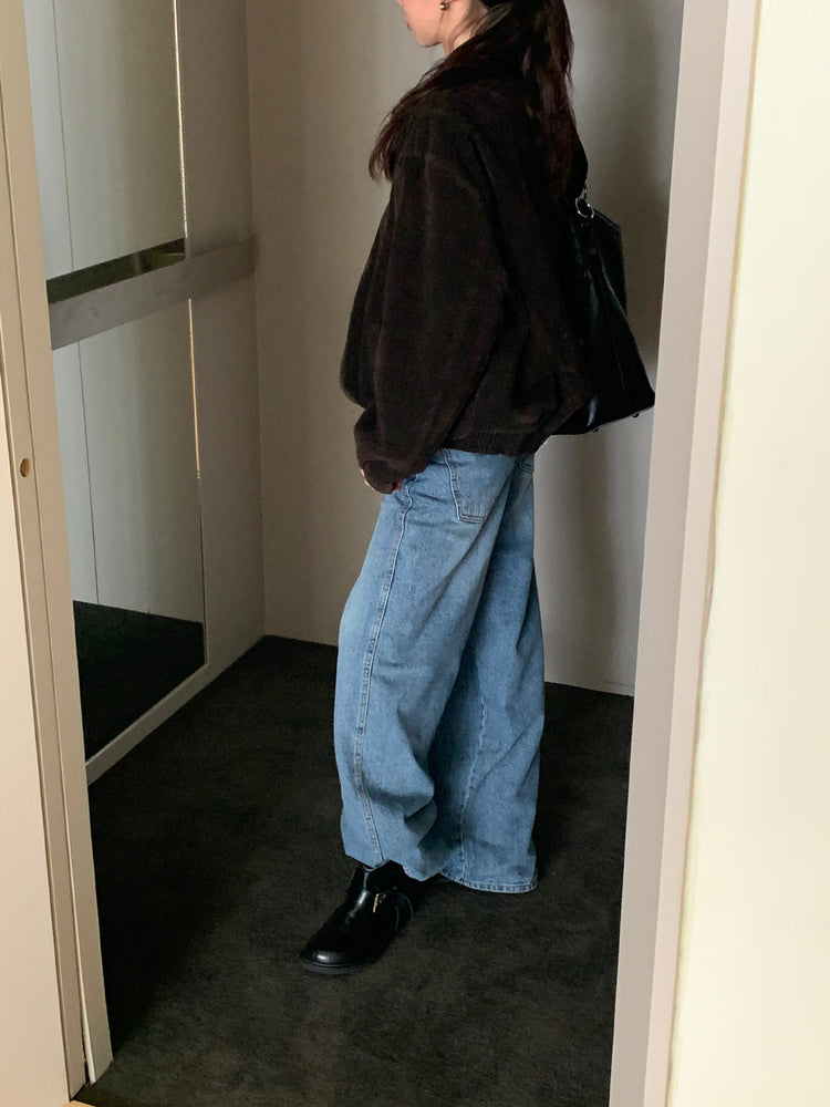 (現)美色磨砂皮質感外套