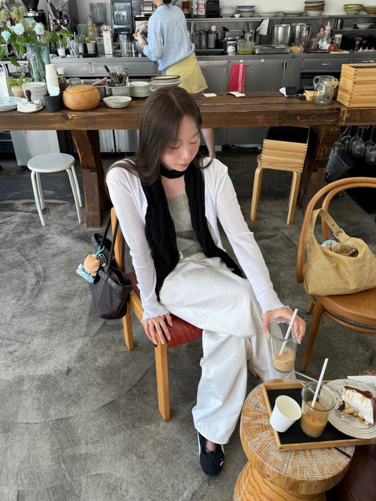 春季美色花邊細節排鈕外套