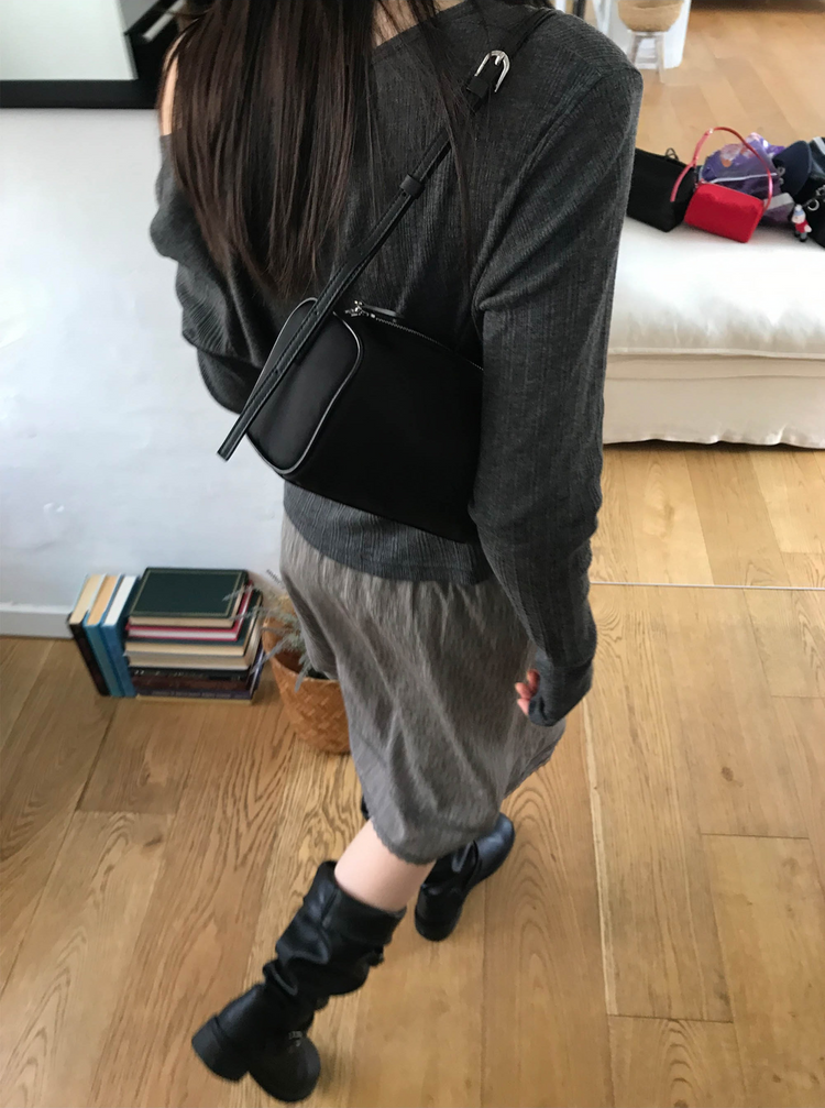坑紋排鈕修身背心套裝