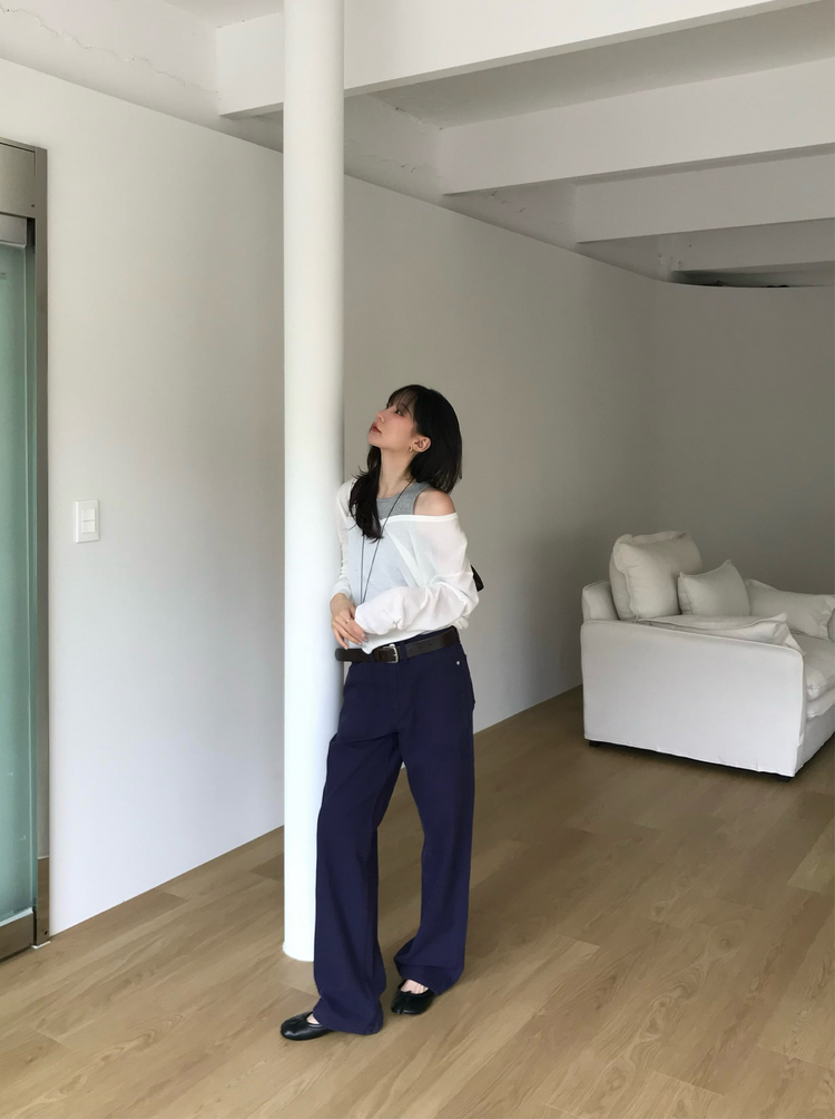 美挖背削肩細節背心