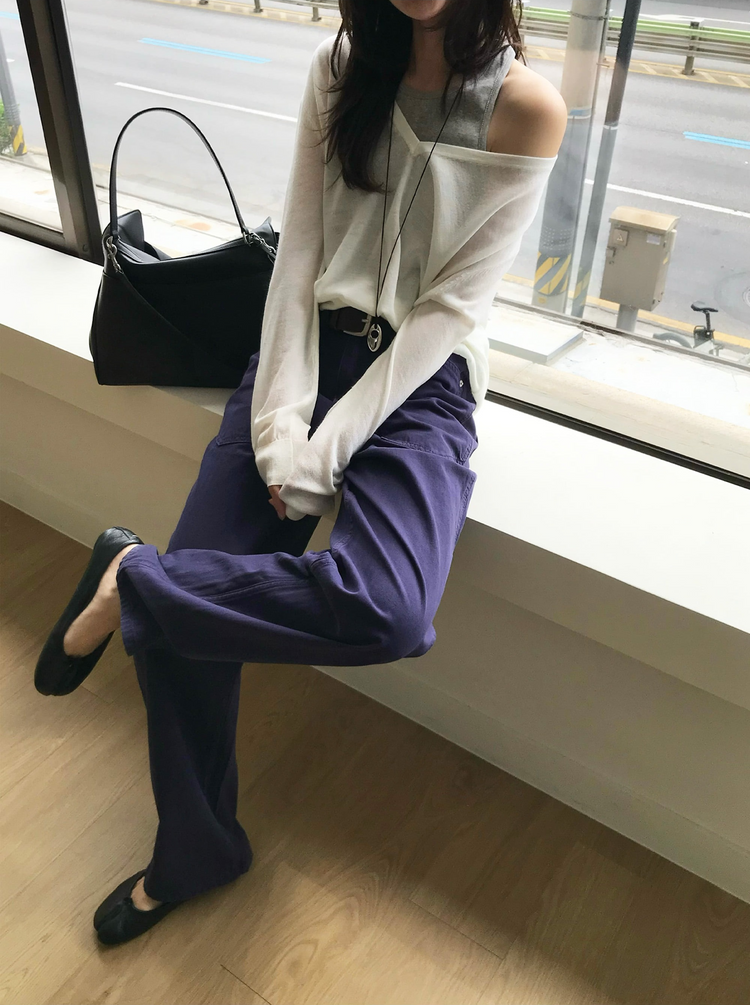 美挖背削肩細節背心