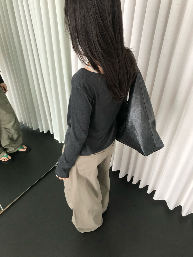 美色寬鬆層次工裝褲