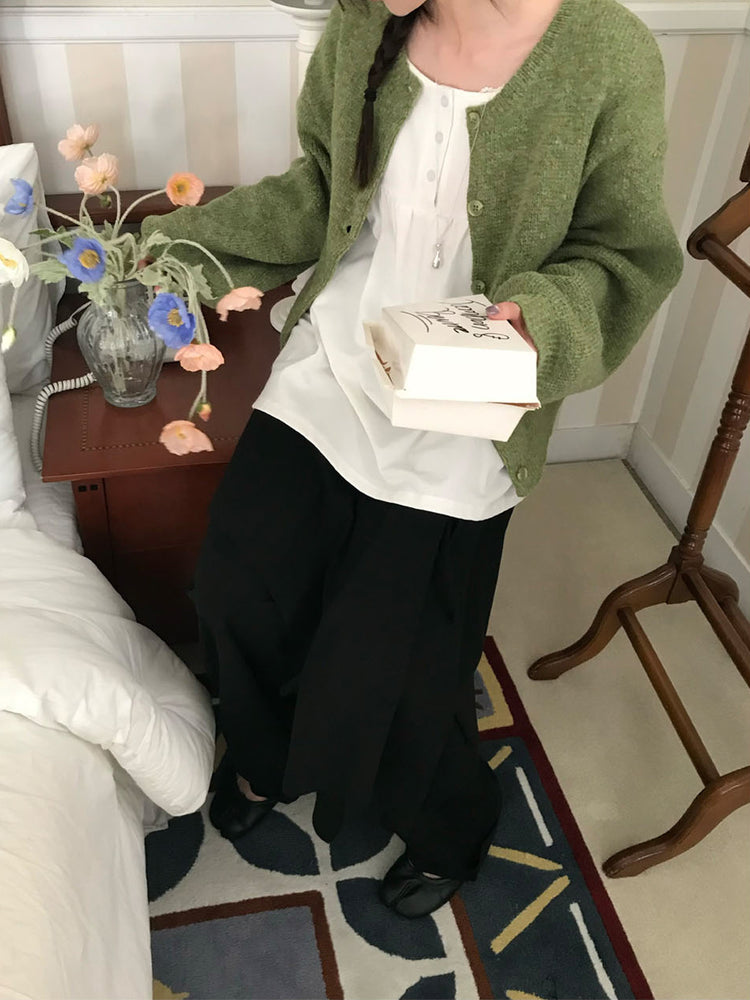 不規則綁帶細節兩件式裙褲