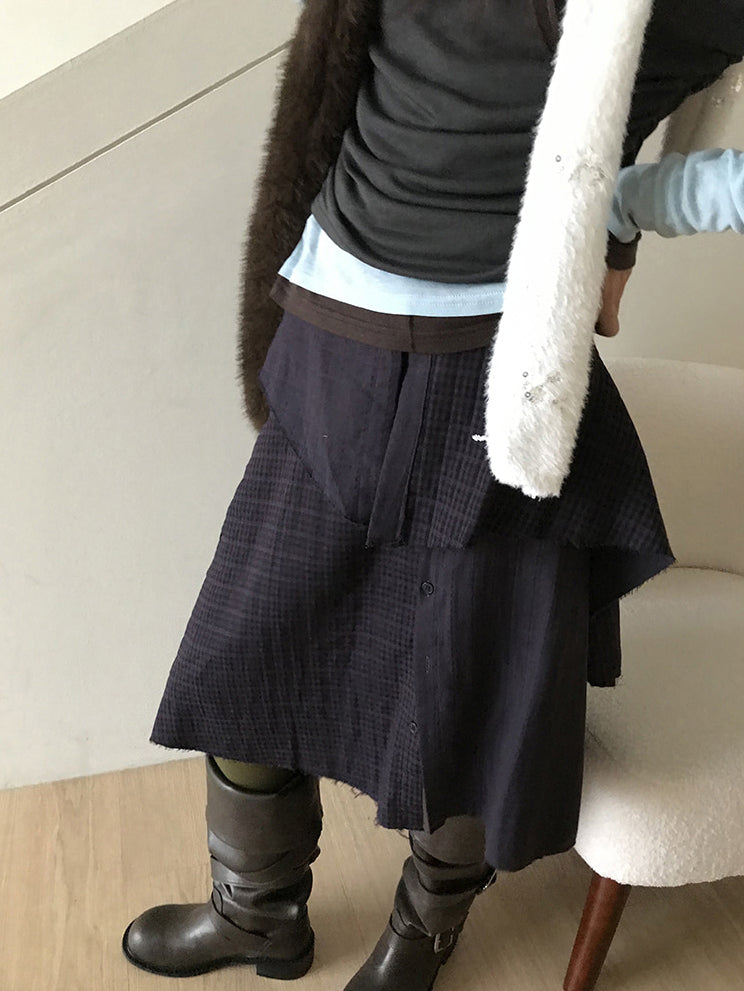 撞色層次感兩件式上衣