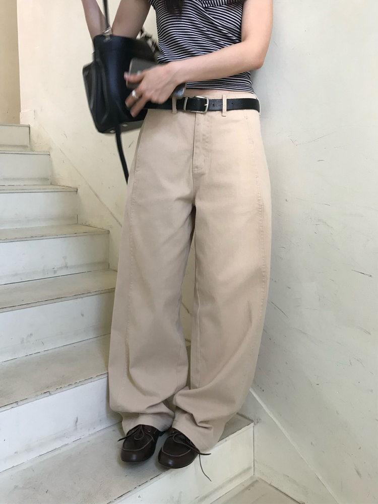 內前壓線細節直褲