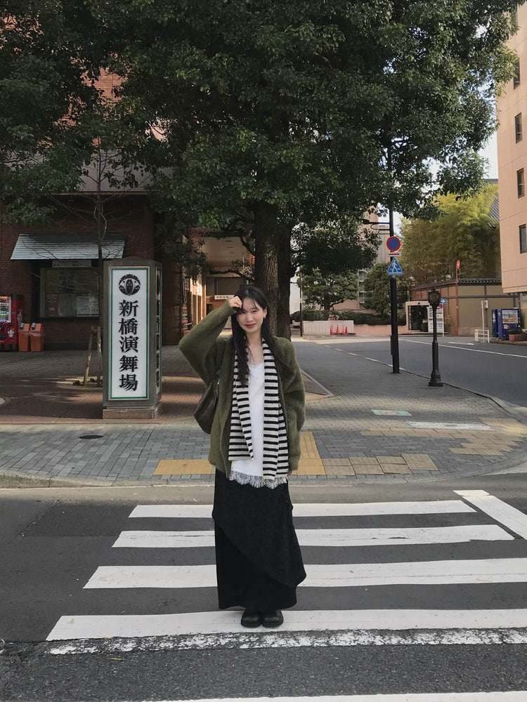 不規則設計感假兩件及踝裙